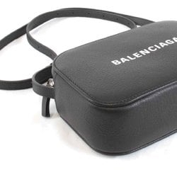 BALENCIAGA Camera Shoulder Bag Leather Black Women's