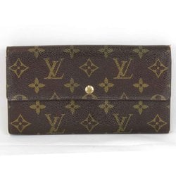 LOUIS VUITTON Louis Vuitton Portemonne Credit M61725 Long Wallet Monogram Canvas Brown Women's