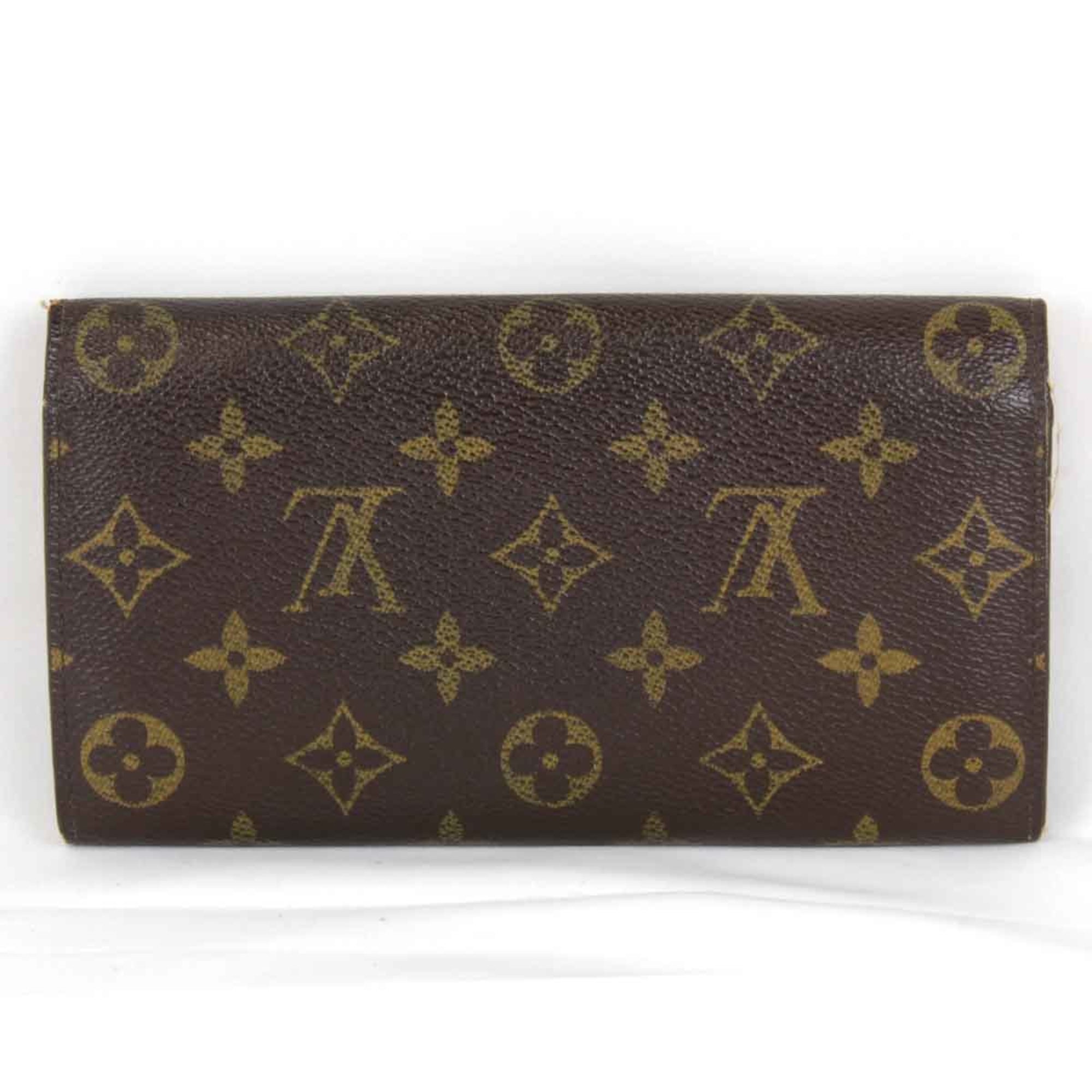 LOUIS VUITTON Louis Vuitton Portemonne Credit M61725 Long Wallet Monogram Canvas Brown Women's