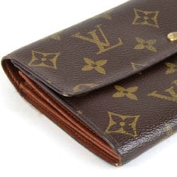 LOUIS VUITTON Louis Vuitton Portemonne Credit M61725 Long Wallet Monogram Canvas Brown Women's