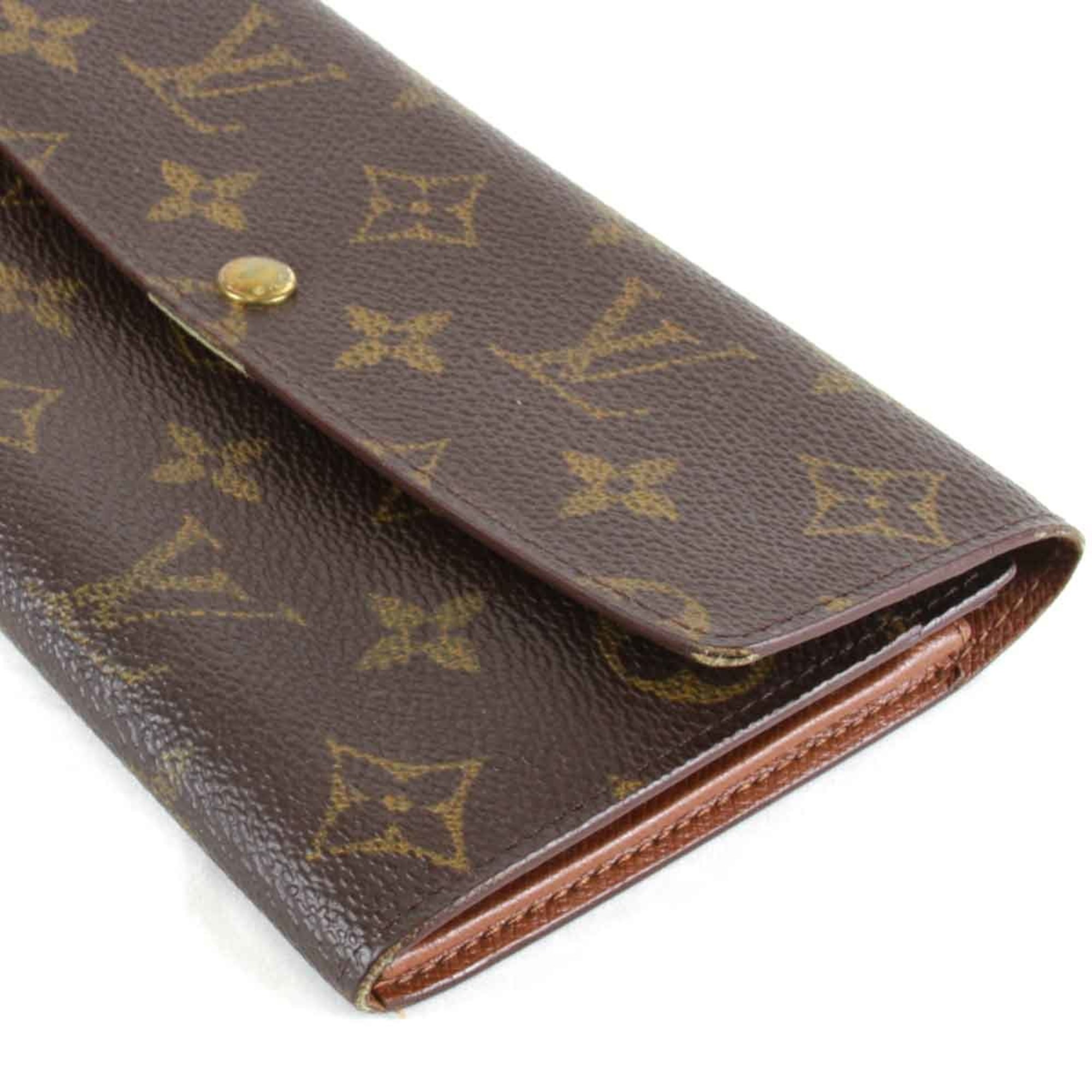 LOUIS VUITTON Louis Vuitton Long Wallet Monogram Canvas Brown Women's