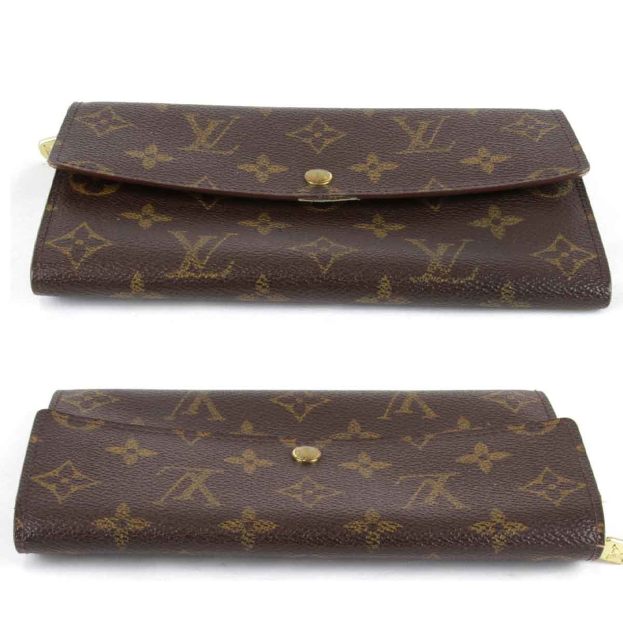 LOUIS VUITTON Louis Vuitton Long Wallet Monogram Canvas Brown Women's