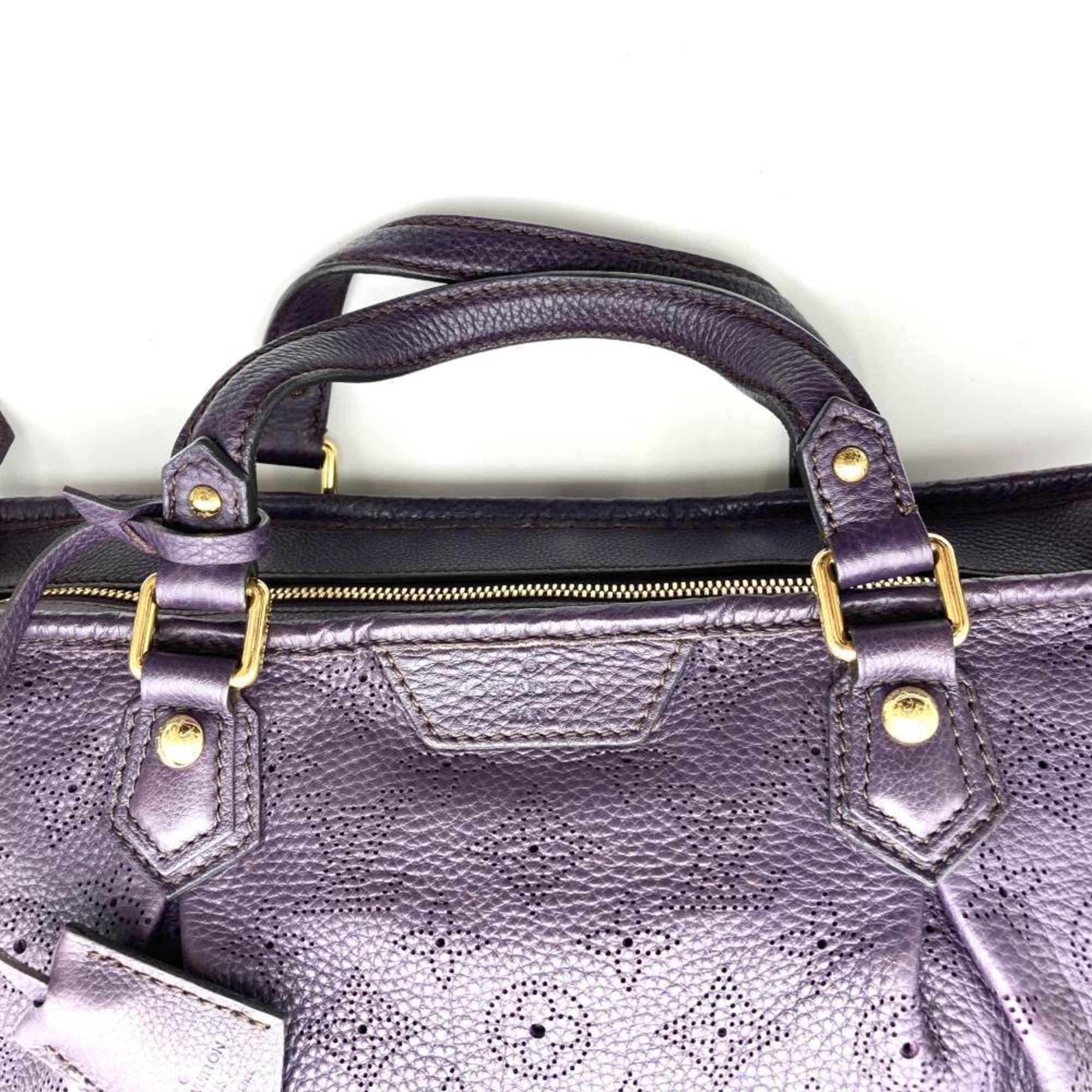 LOUIS VUITTON M93983 Stella PM Monogram Mahina Handbag Shoulder Bag 2way Purple Women's