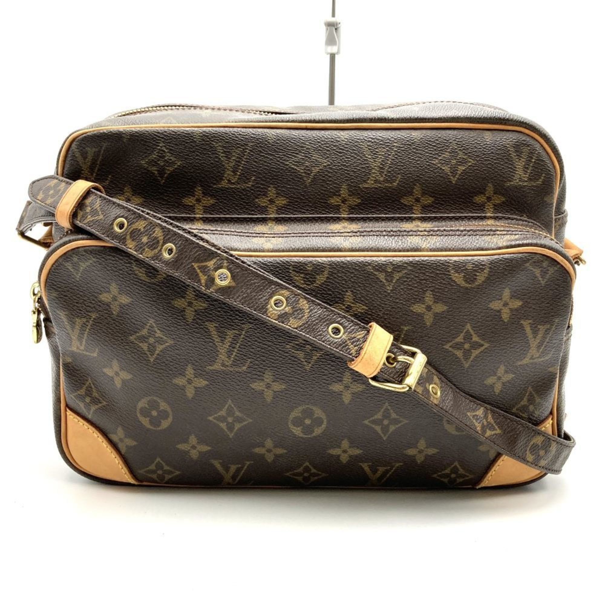 LOUIS VUITTON M45244 Nile Monogram Shoulder Bag Brown Women's