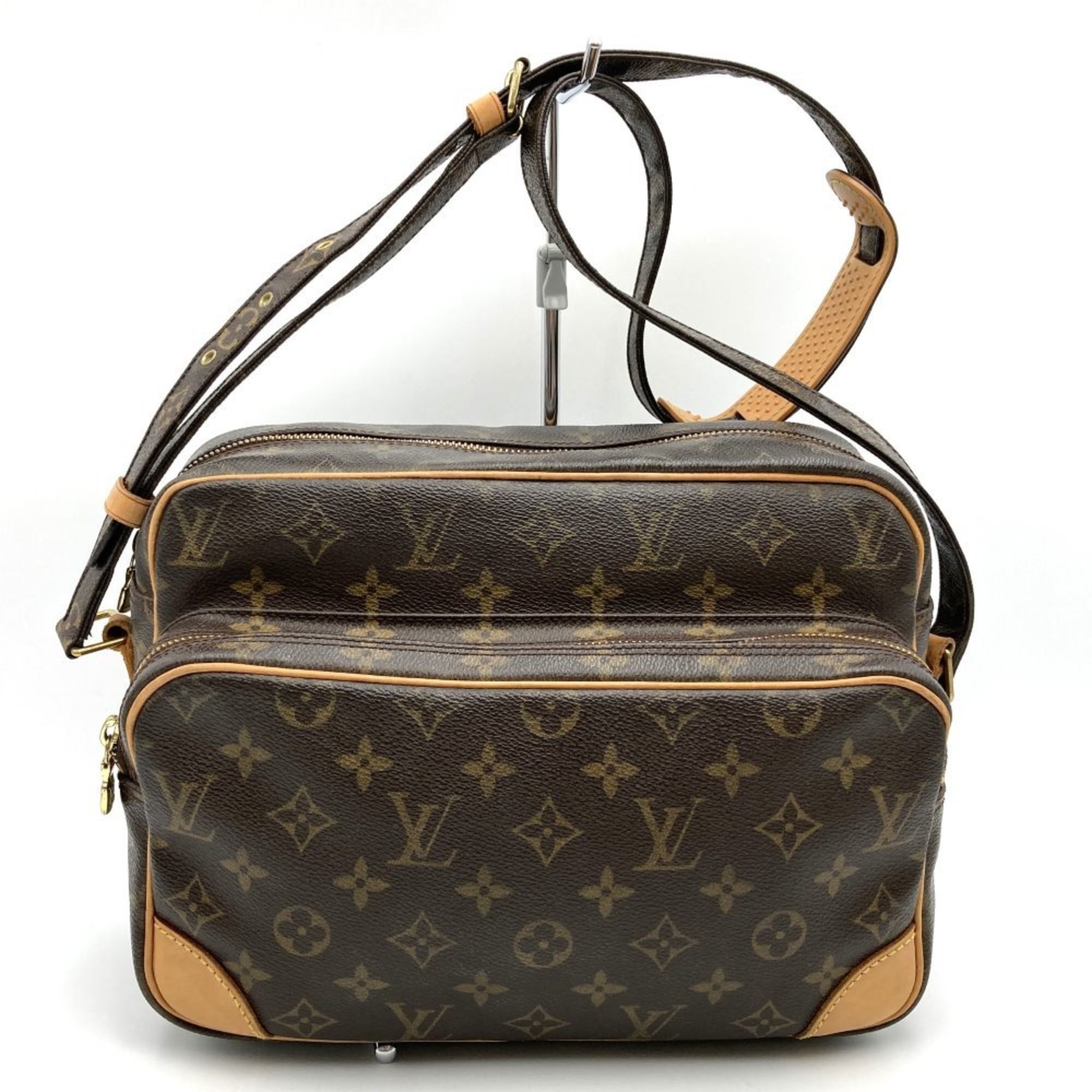 LOUIS VUITTON M45244 Nile Monogram Shoulder Bag Brown Women's