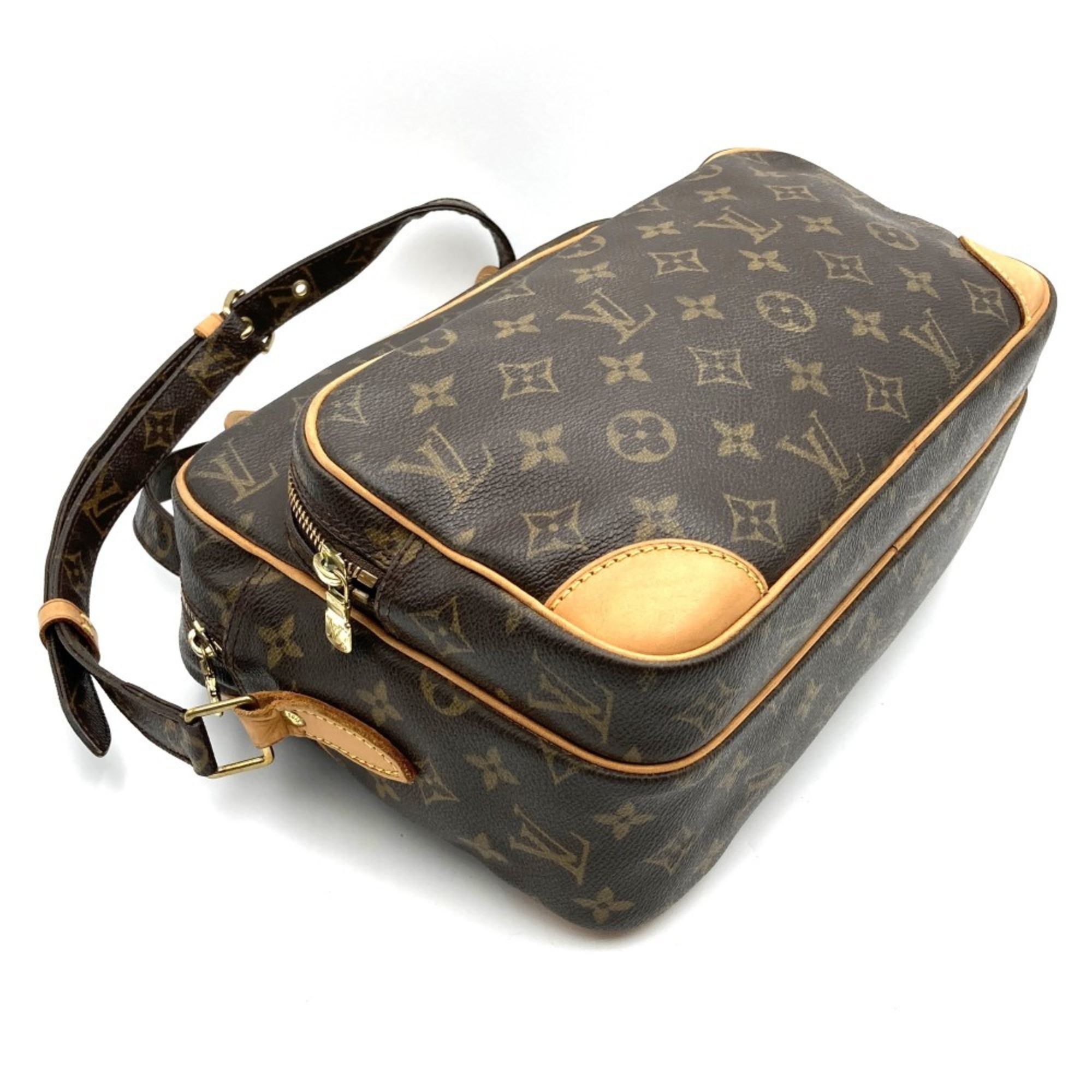 LOUIS VUITTON M45244 Nile Monogram Shoulder Bag Brown Women's