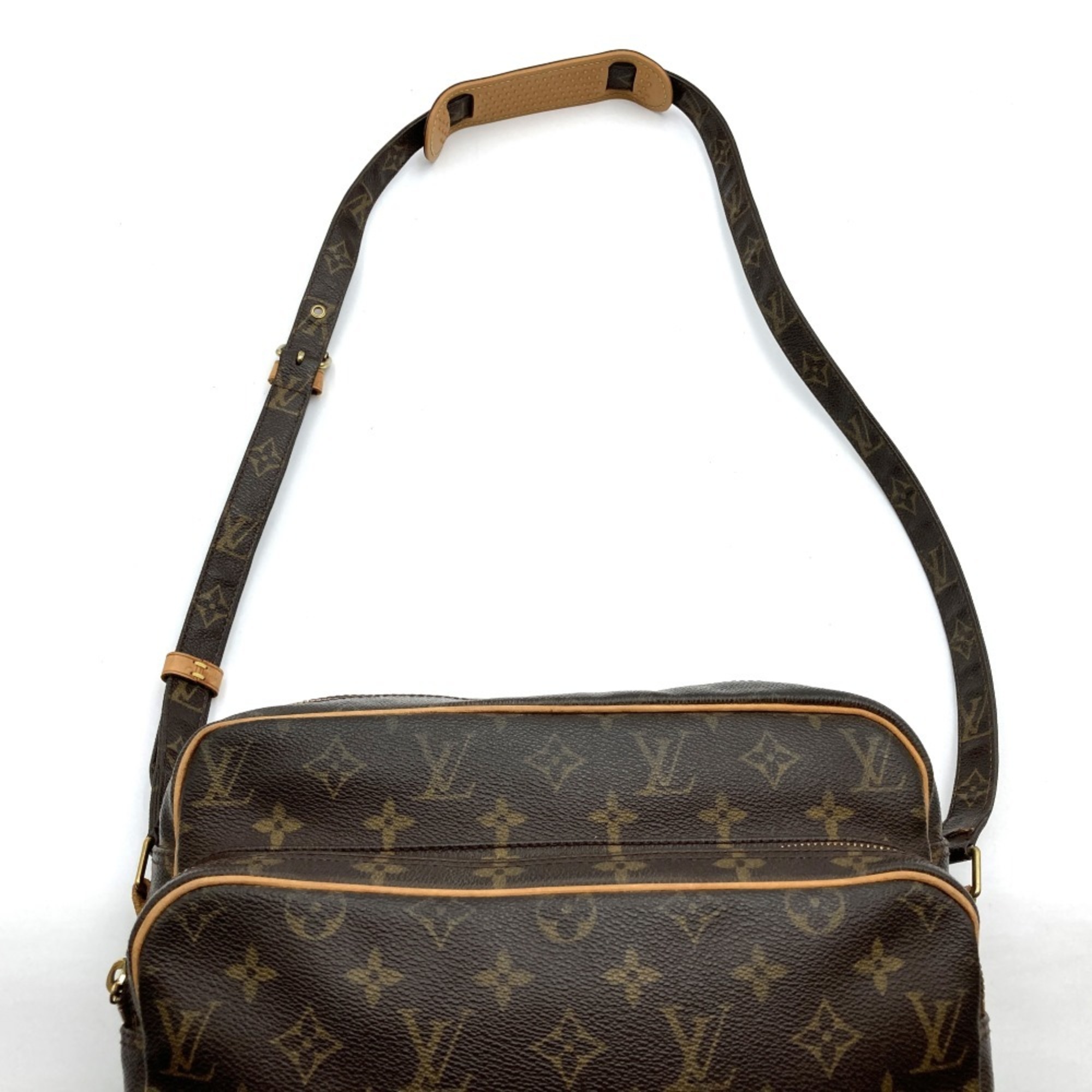 LOUIS VUITTON M45244 Nile Monogram Shoulder Bag Brown Women's