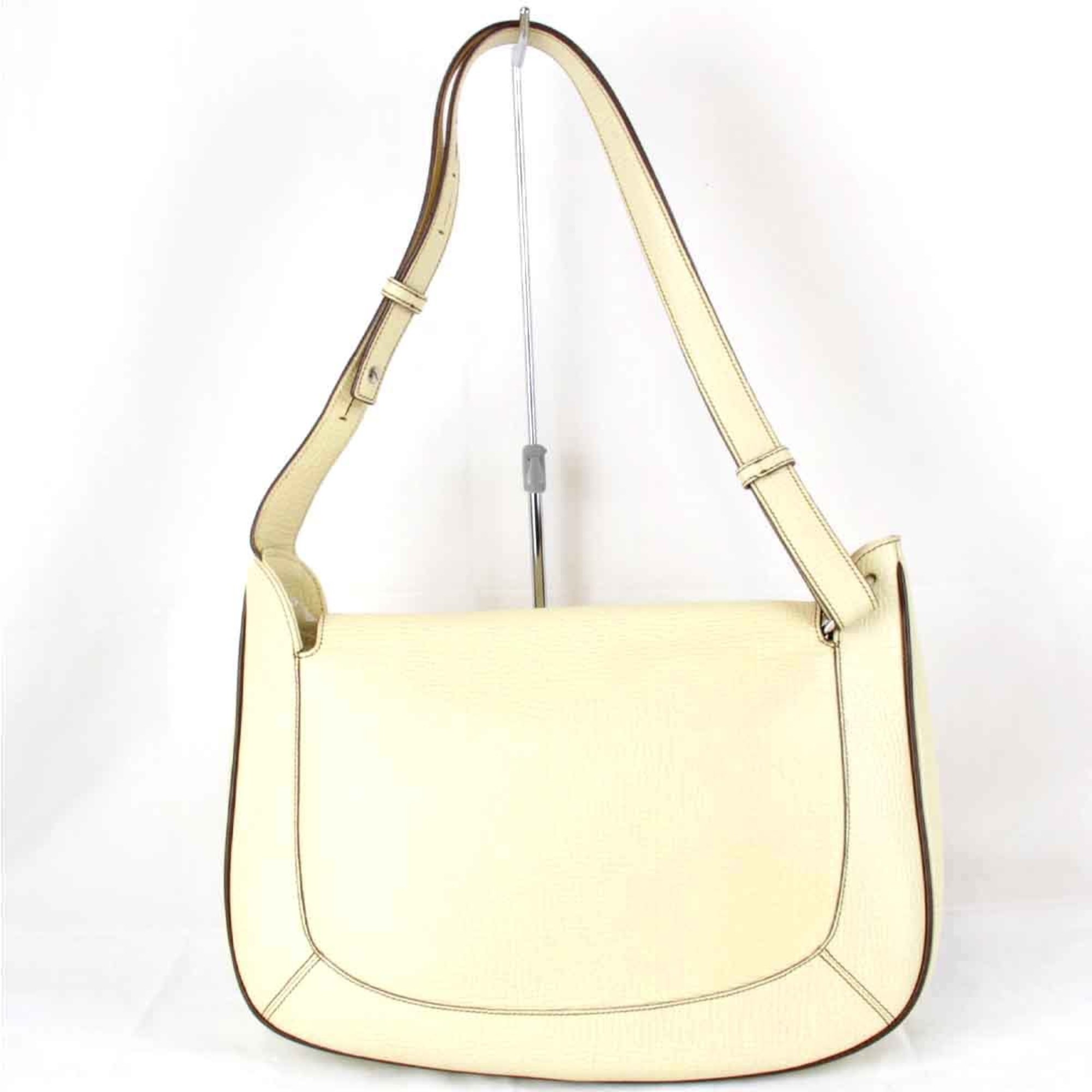 LOEWE Shoulder Bag Leather Cream Women's