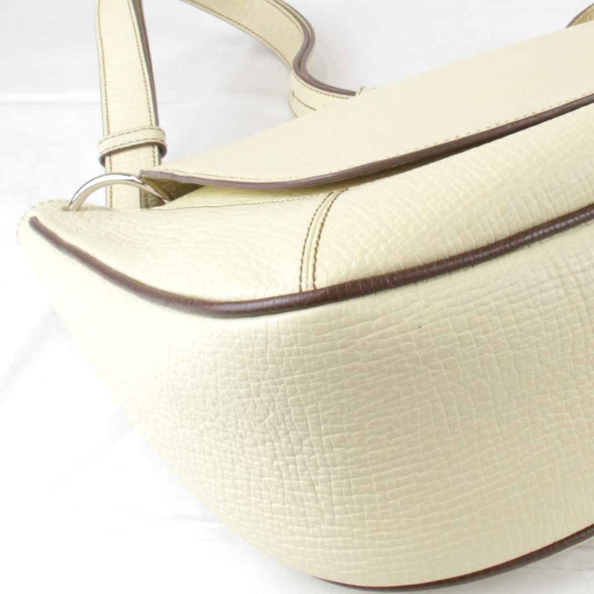 LOEWE Shoulder Bag Leather Cream Women's