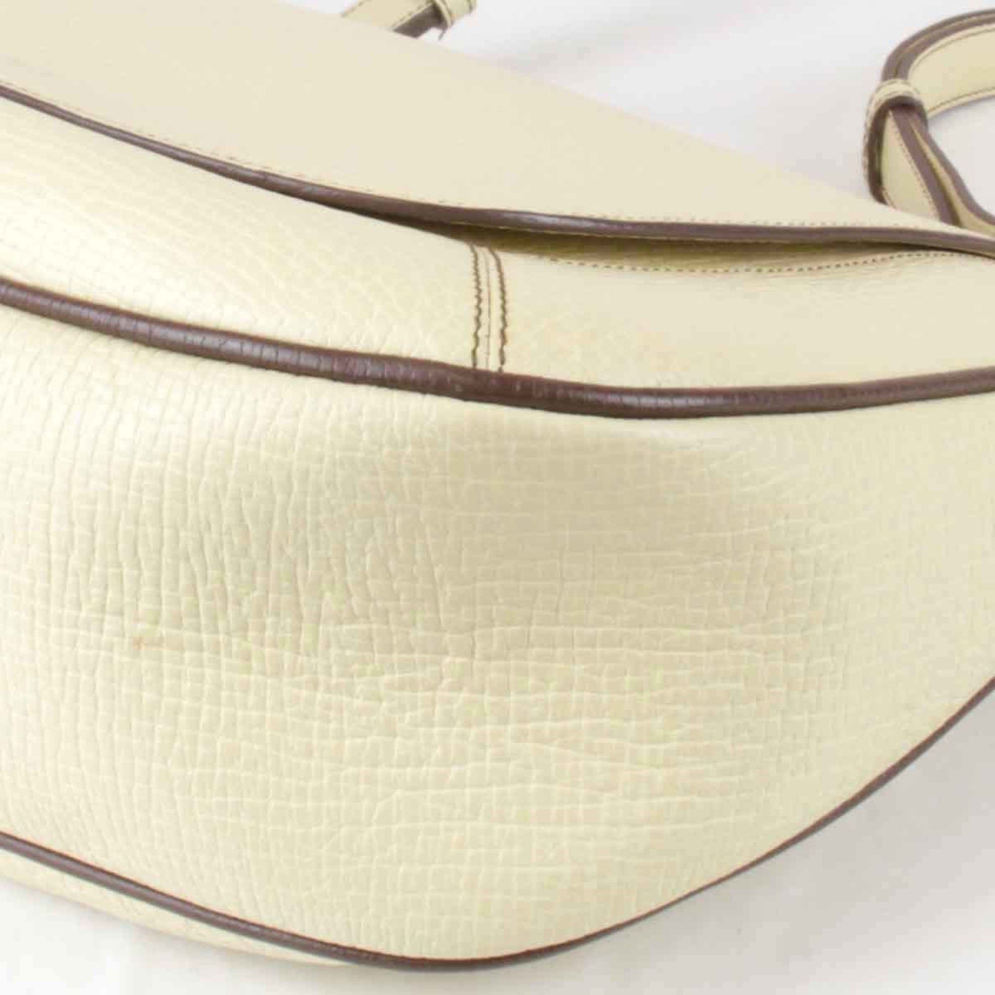 LOEWE Shoulder Bag Leather Cream Women's