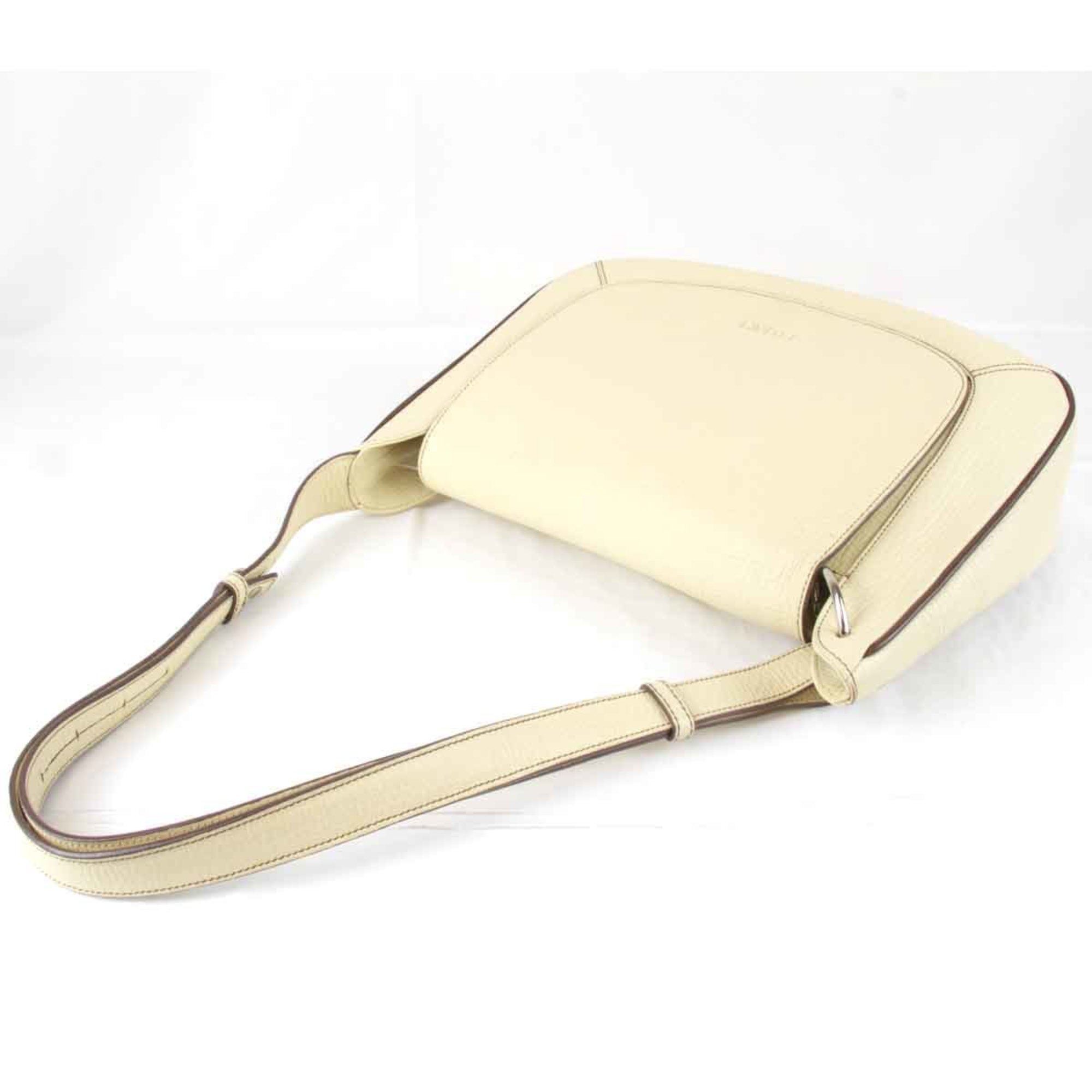 LOEWE Shoulder Bag Leather Cream Women's