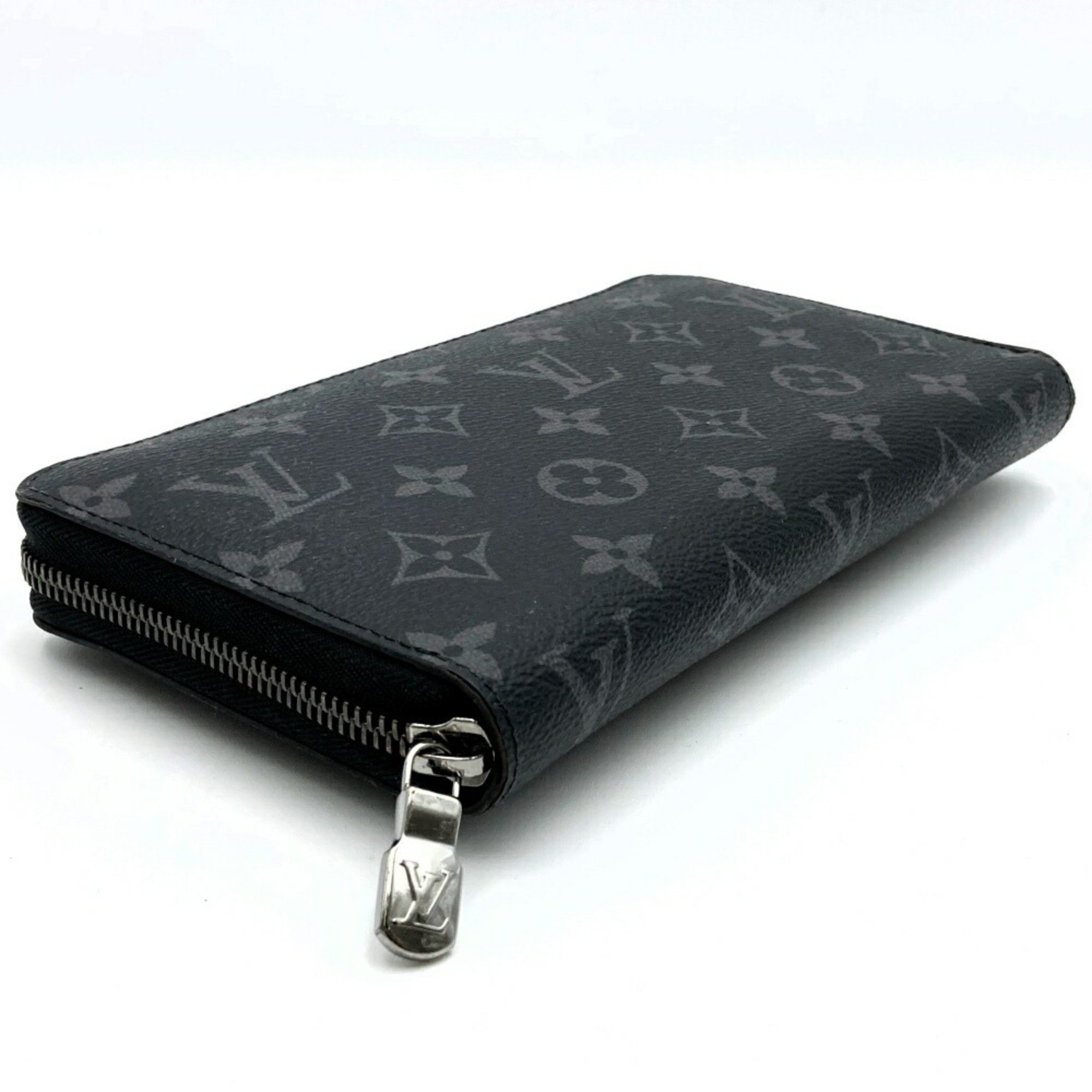 LOUIS VUITTON M82081 Zippy Organizer Round Long Wallet Black Monogram Eclipse Men's