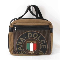 Dolce & Gabbana DOLCE&GABBANA Shoulder bag, canvas, brown, men's