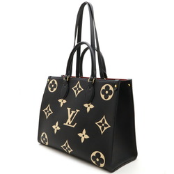 LOUIS VUITTON Louis Vuitton Monogram Empreinte On the Go MM Tote Bag Handbag Shoulder Black Beige M45495