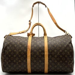 LOUIS VUITTON Louis Vuitton M41414 Keepall Bandouliere 55 Boston Bag Monogram Canvas Brown Women's