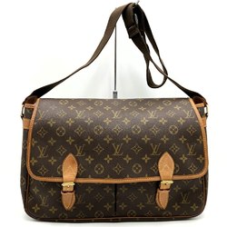 LOUIS VUITTON M42249 Gibessier GM Shoulder Bag Brown Monogram Canvas Men's Women's