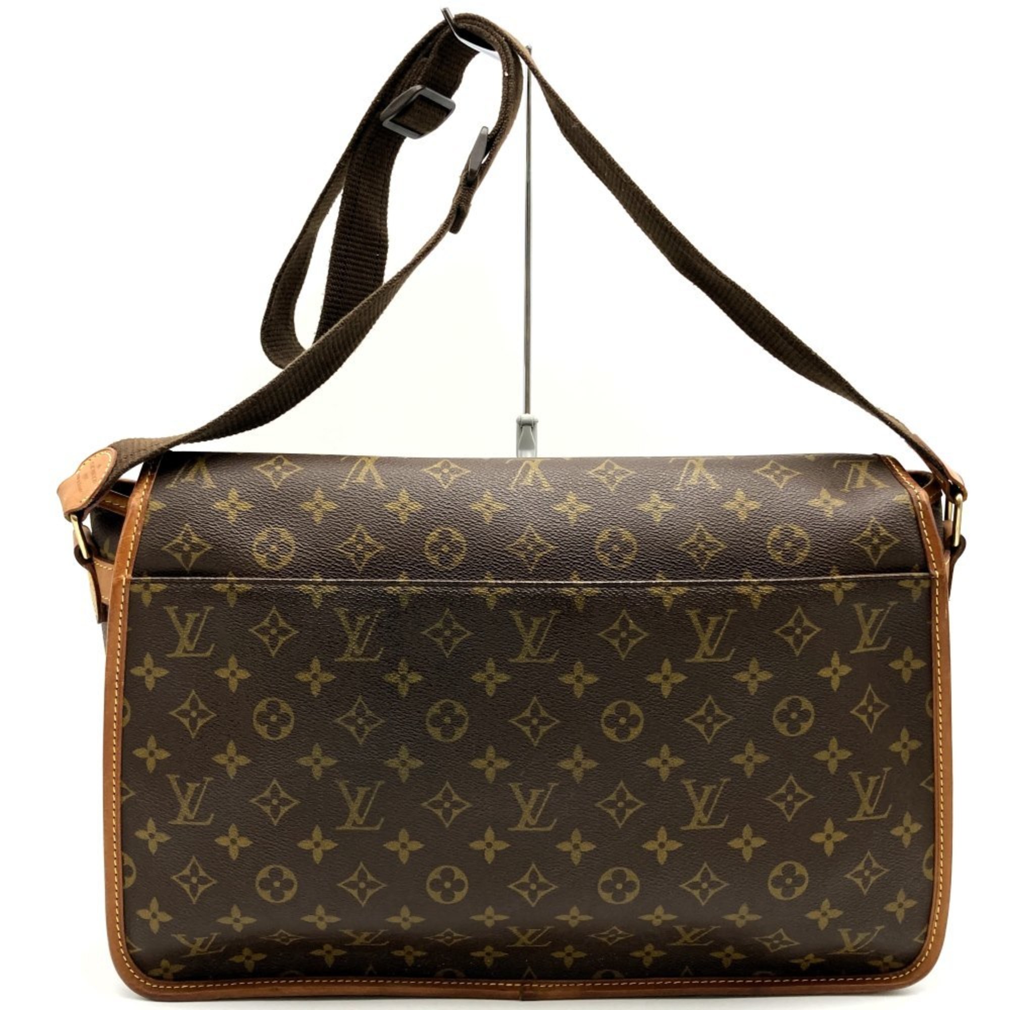 LOUIS VUITTON M42249 Gibessier GM Shoulder Bag Brown Monogram Canvas Men's Women's