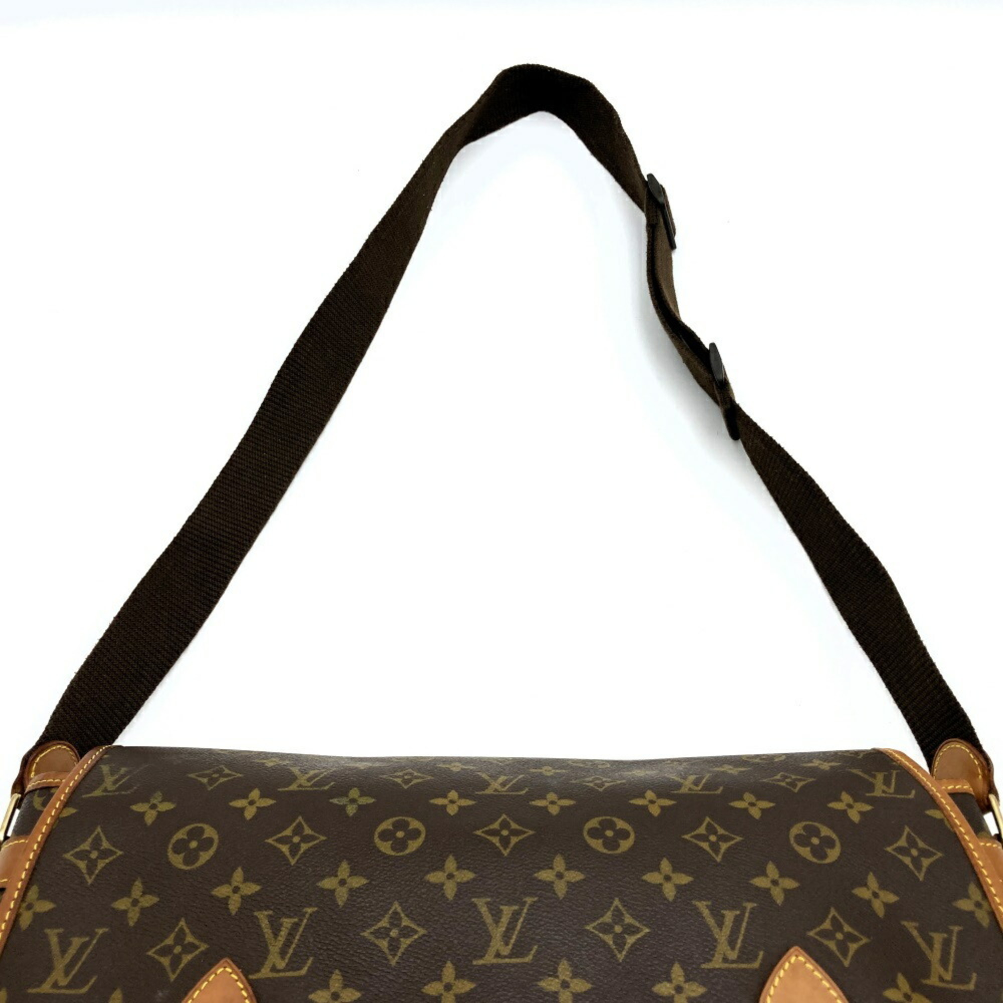 LOUIS VUITTON M42249 Gibessier GM Shoulder Bag Brown Monogram Canvas Men's Women's