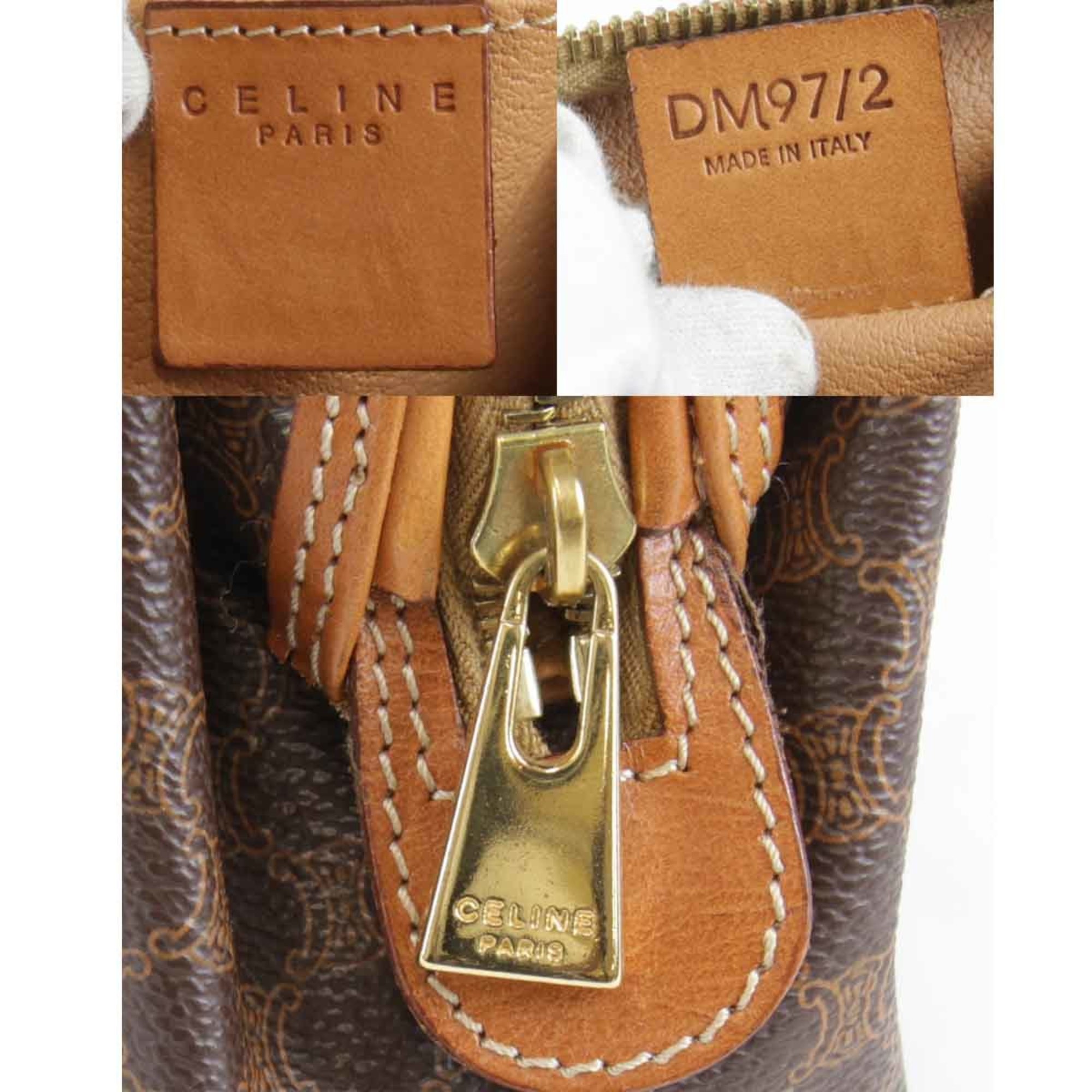 CELINE Macadam Pattern Pouch Brown Women's