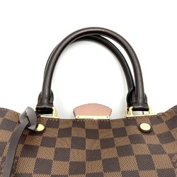 LOUIS VUITTON N41674 Brittany Damier Ebene Handbag Shoulder Bag 2way Magnolia Brown x Pink Leather Women's