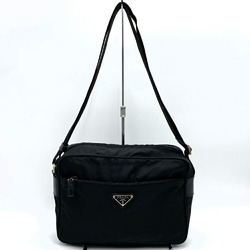 PRADA Prada Shoulder Bag Nylon Black Triangle Plate Women's