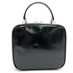 GUCCI Bamboo Vanity Bag Shoulder 2way Black Enamel Women's