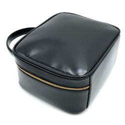 GUCCI Bamboo Vanity Bag Shoulder 2way Black Enamel Women's