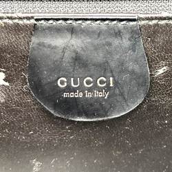 GUCCI Bamboo Vanity Bag Shoulder 2way Black Enamel Women's