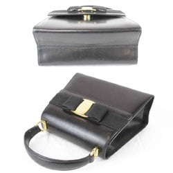 Salvatore Ferragamo Shoulder Bag Leather Black Women's