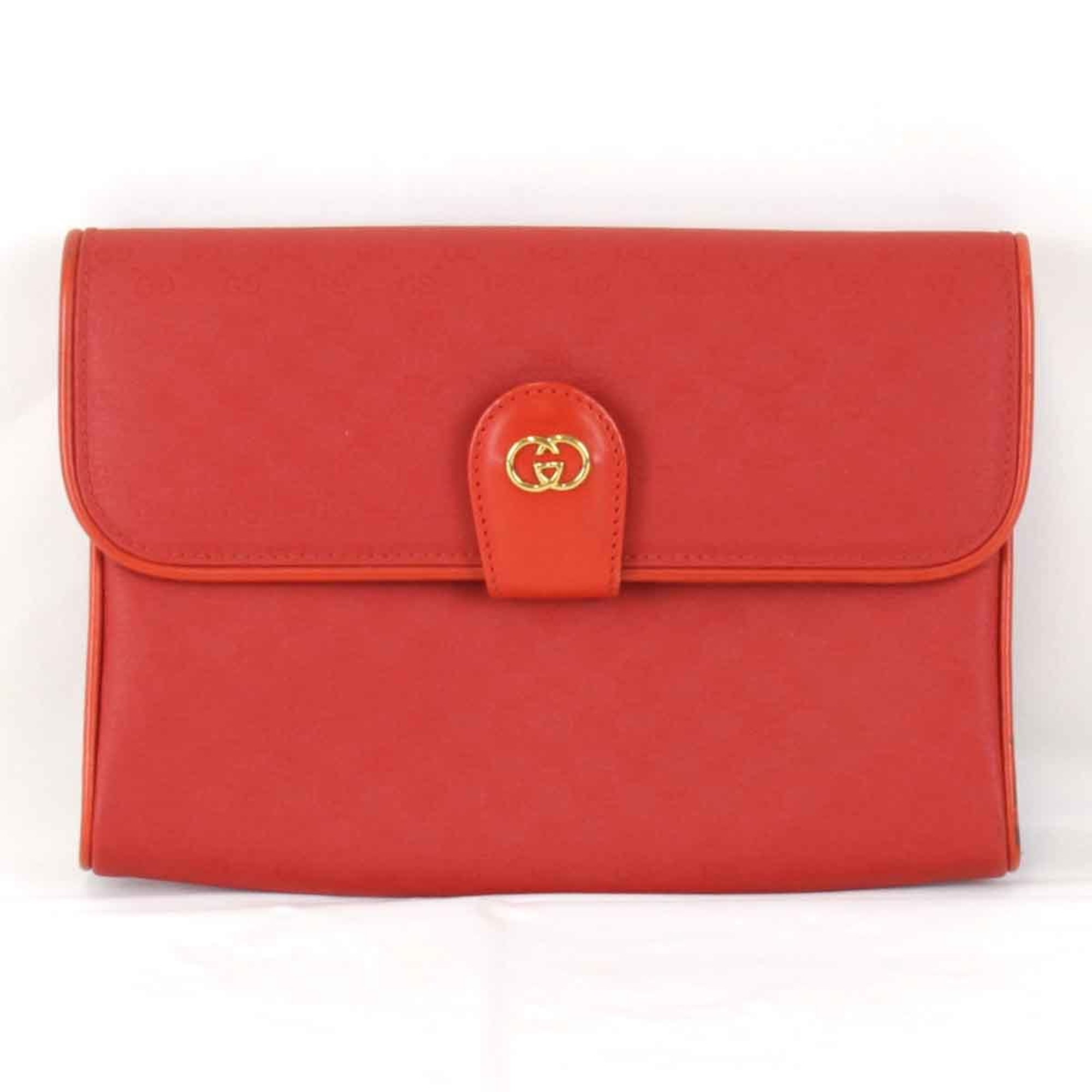 GUCCI Gucci Second Bag / Leather Red Women's