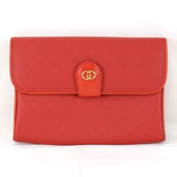 GUCCI Gucci Second Bag / Leather Red Women's