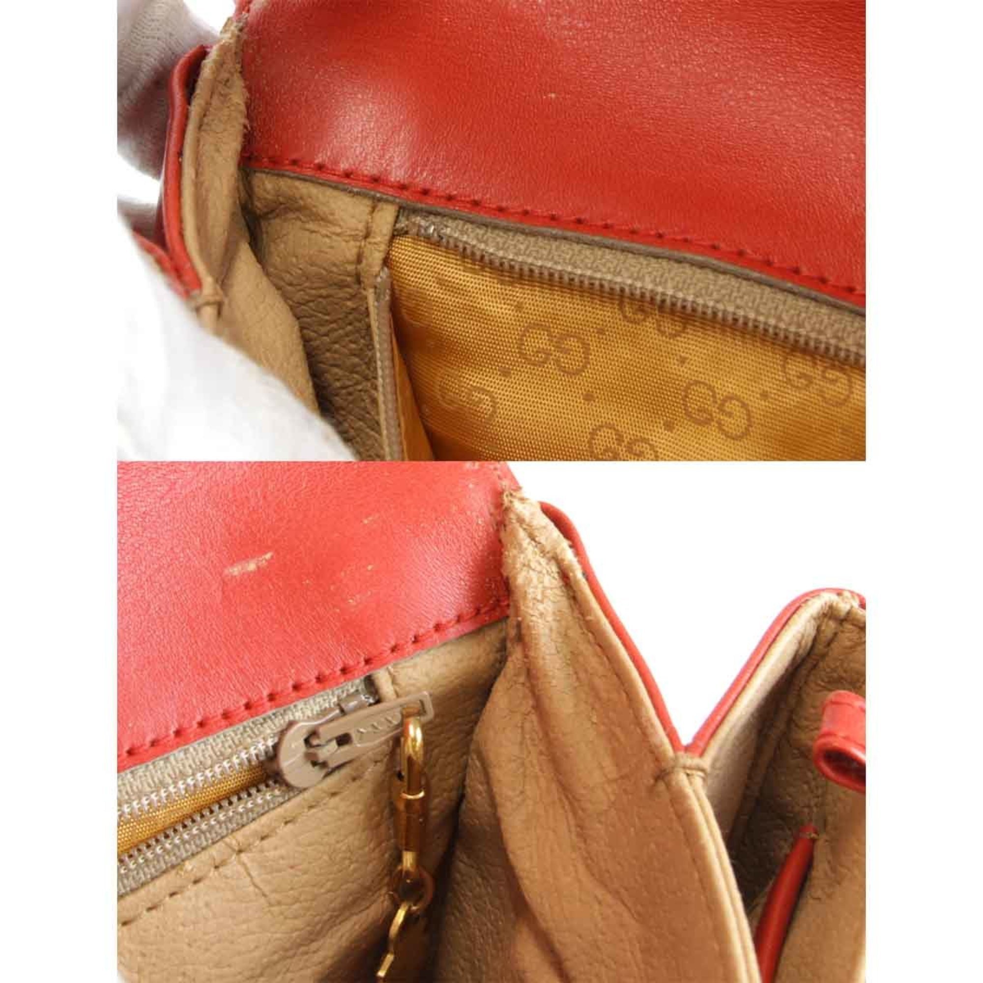 GUCCI Gucci Second Bag / Leather Red Women's