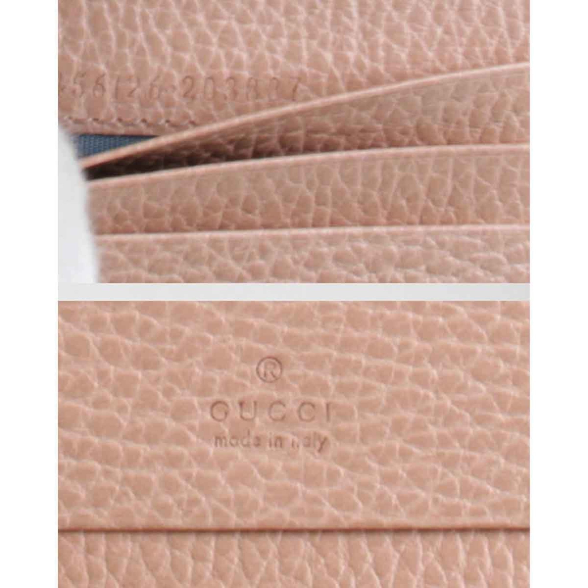 GUCCI 456126 203887 Bi-fold wallet Leather Pink Women's