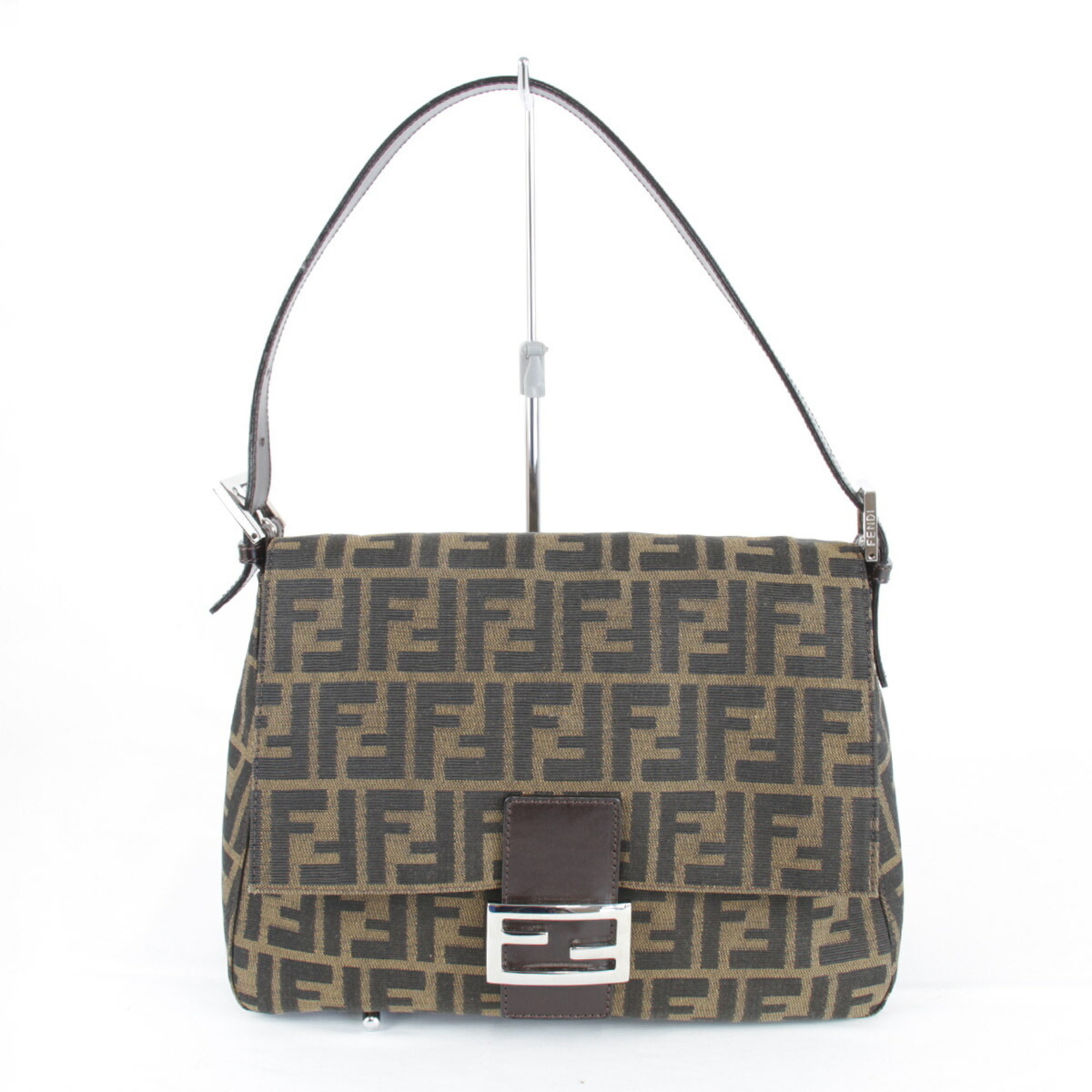 FENDI Shoulder Bag Canvas Brown Women's