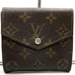 LOUIS VUITTON M61660 Porte Monnaie Carte Credit Bi-fold Wallet Compact W Monogram Canvas Brown Women's