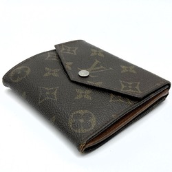 LOUIS VUITTON M61660 Porte Monnaie Carte Credit Bi-fold Wallet Compact W Monogram Canvas Brown Women's