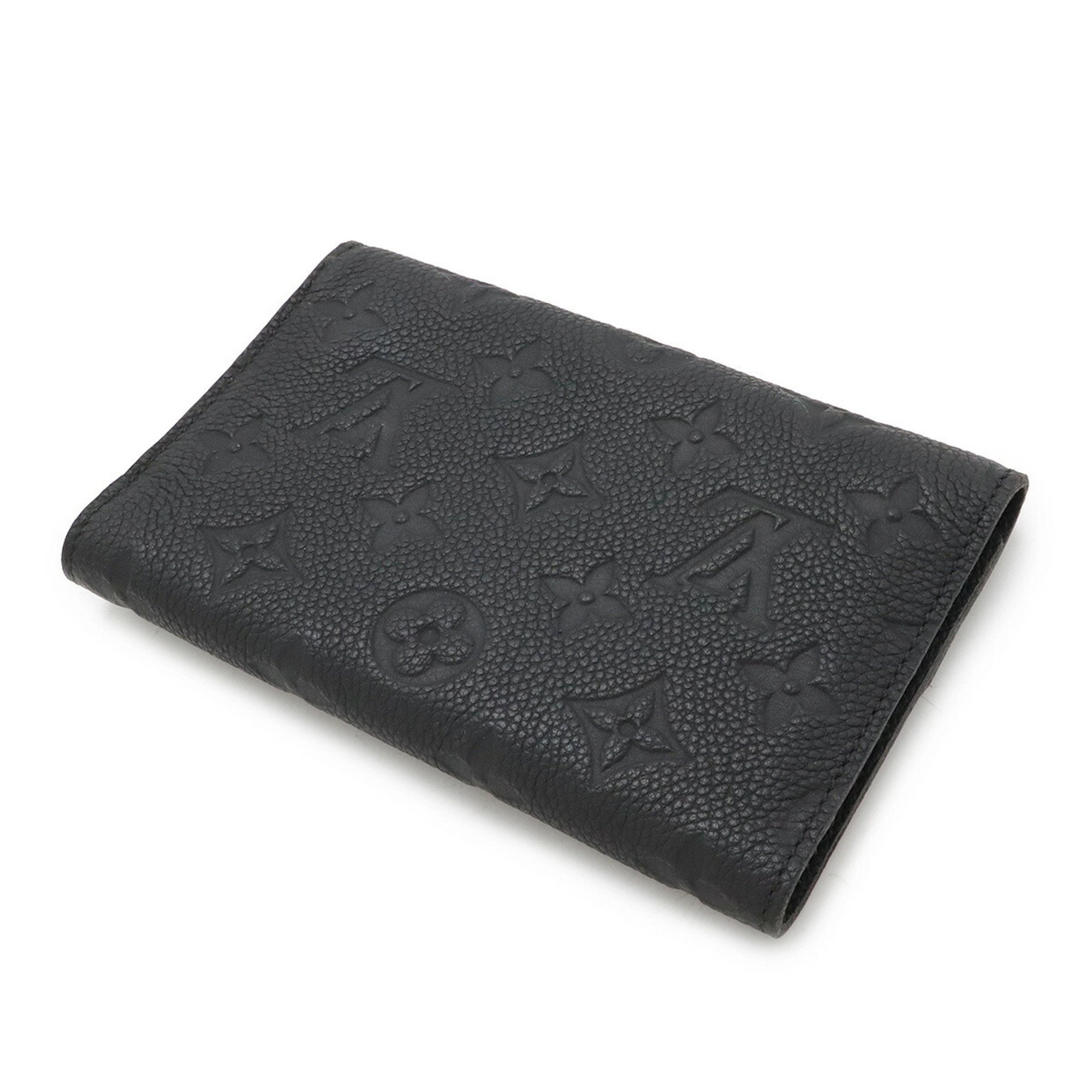 LOUIS VUITTON Louis Vuitton Monogram Empreinte Portefeuille Curieuse Compact Tri-fold Wallet Noir Black M60568