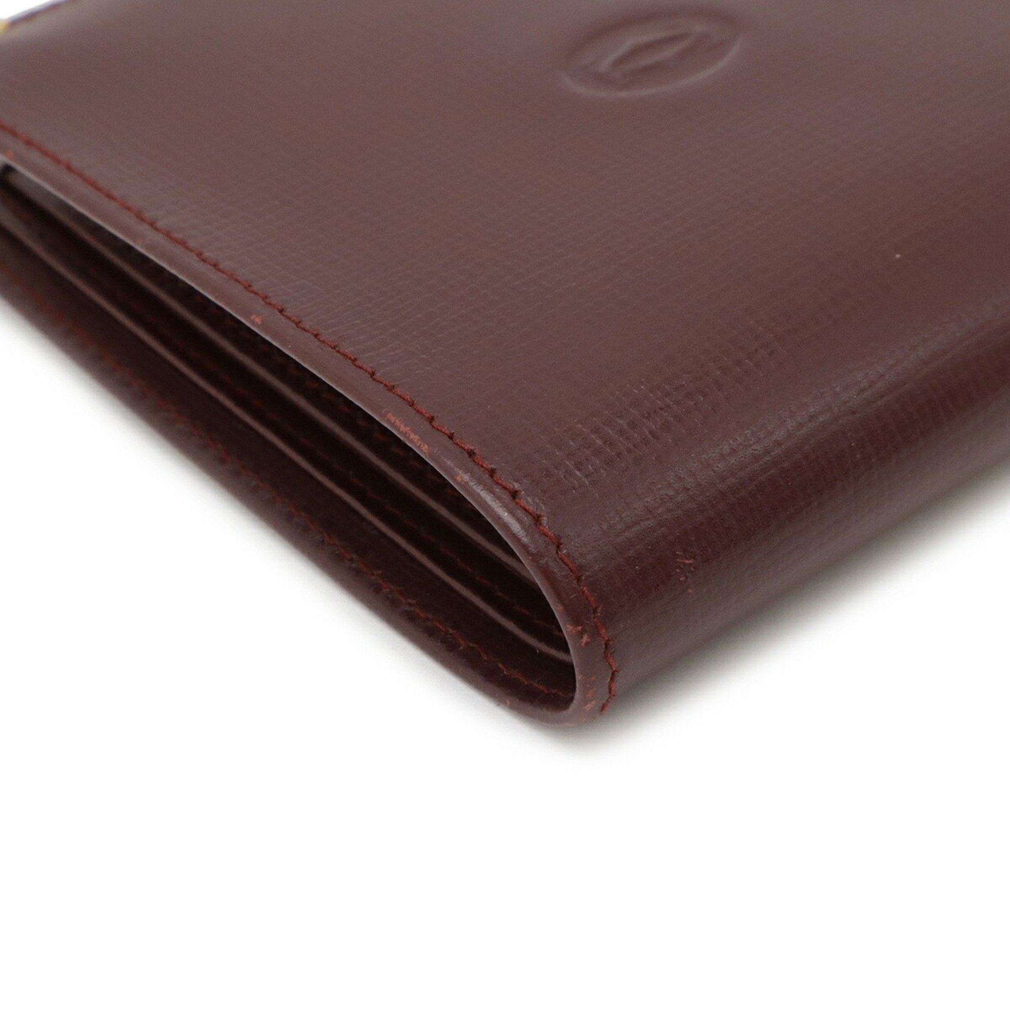 Cartier Must de Bi-fold Wallet Leather Bordeaux L3000165