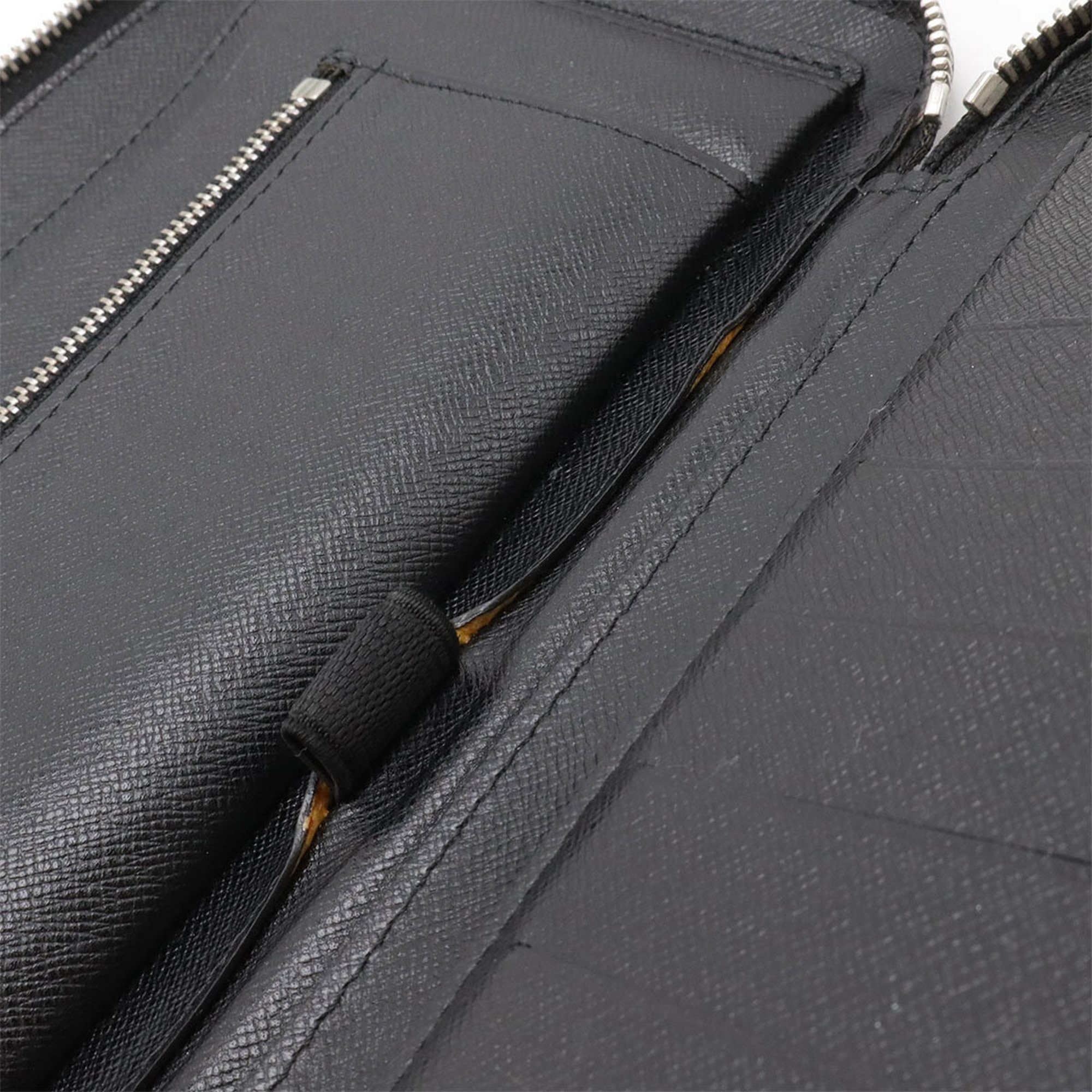 LOUIS VUITTON Louis Vuitton Taiga Organizer Atoll Travel Case Second Bag Leather Ardoise Black M30652