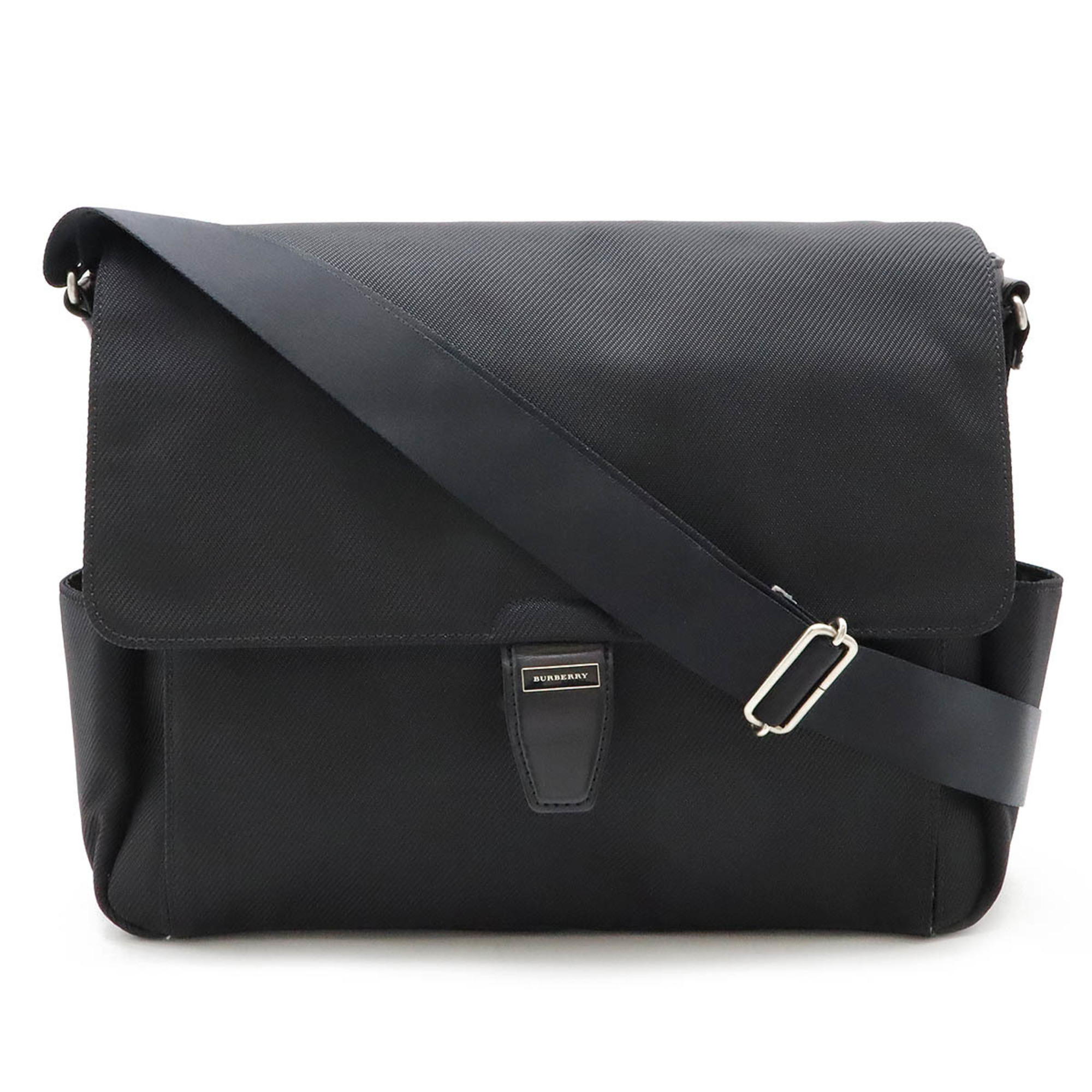 BURBERRY Shoulder bag Nylon canvas Leather Black