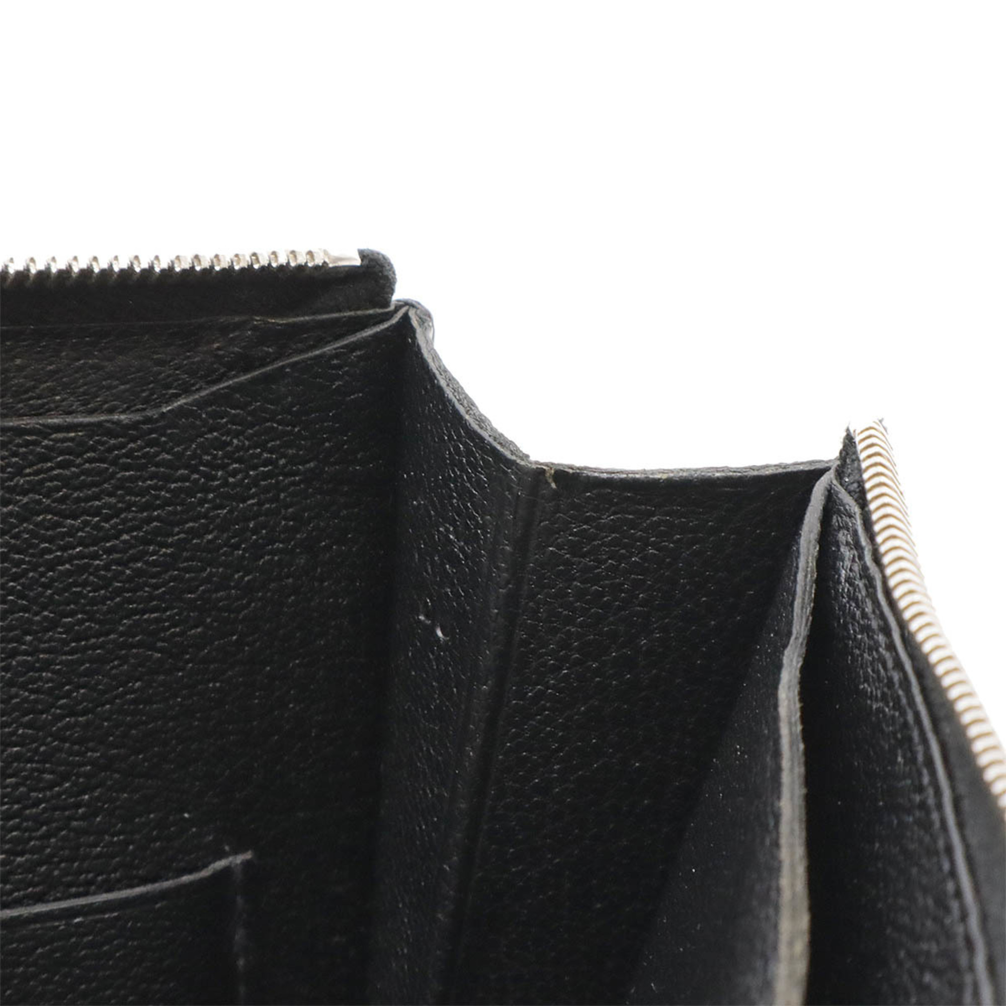 HERMES Remix Combine L-Shaped Wallet Epsom Leather Black A Stamp