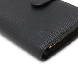 LOUIS VUITTON Epi Portefeuille Viennese Wallet Leather Noir Black Non-sticky M63242