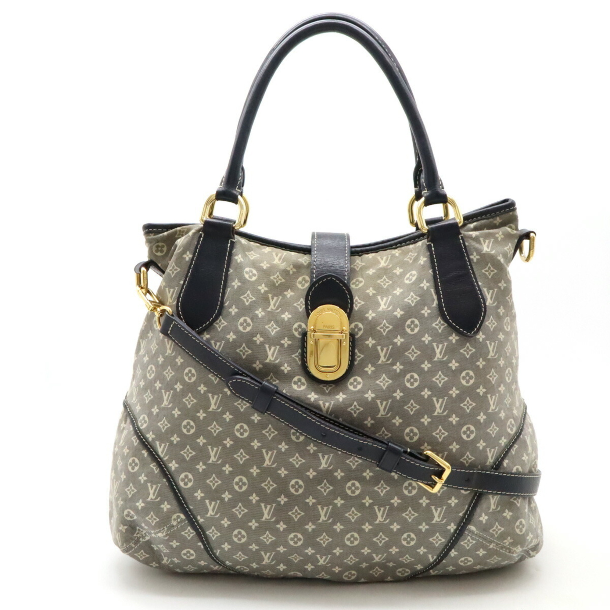 LOUIS VUITTON Louis Vuitton Monogram Idylle Elegy Tote Bag Shoulder Canvas Ankle Navy M56697