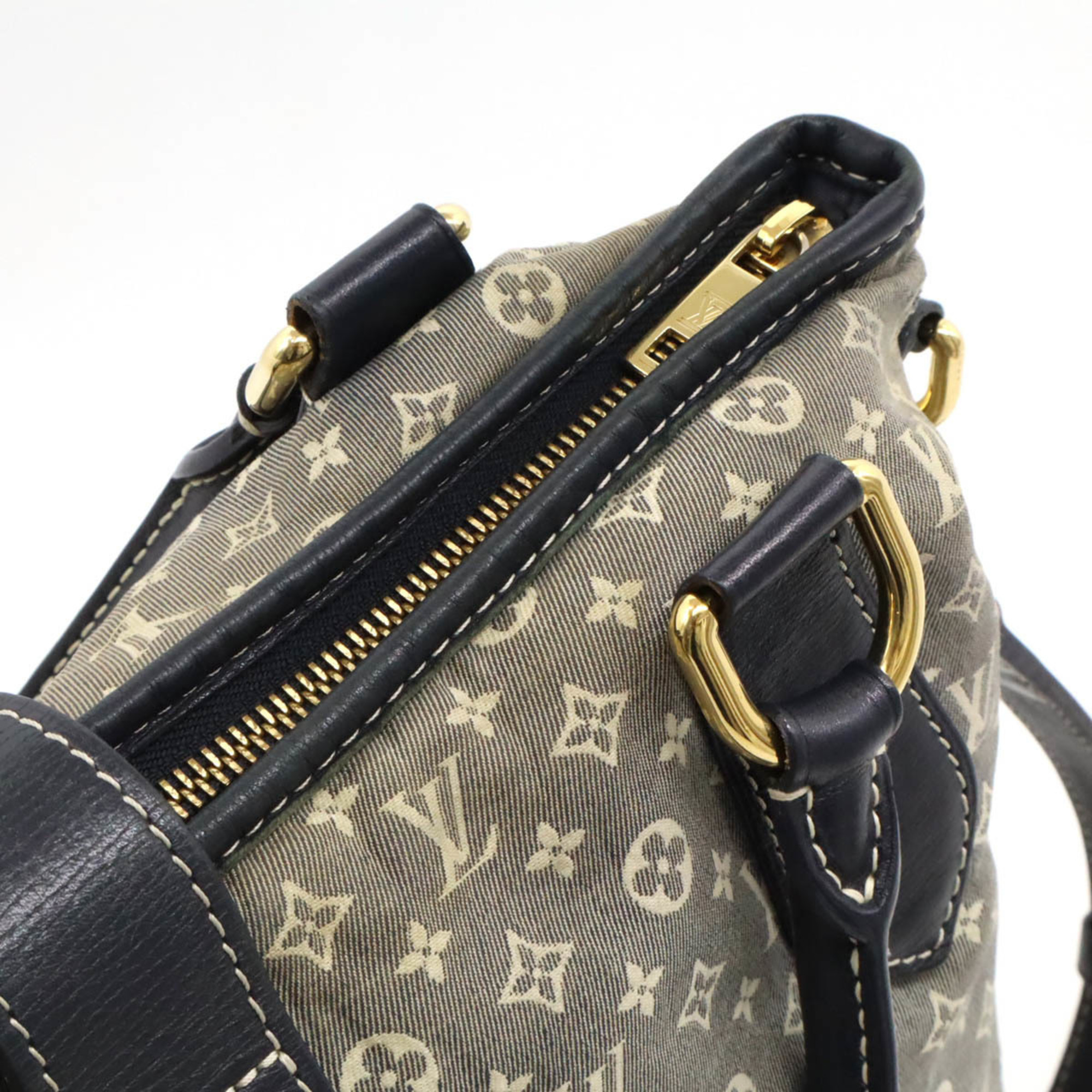 LOUIS VUITTON Louis Vuitton Monogram Idylle Elegy Tote Bag Shoulder Canvas Ankle Navy M56697