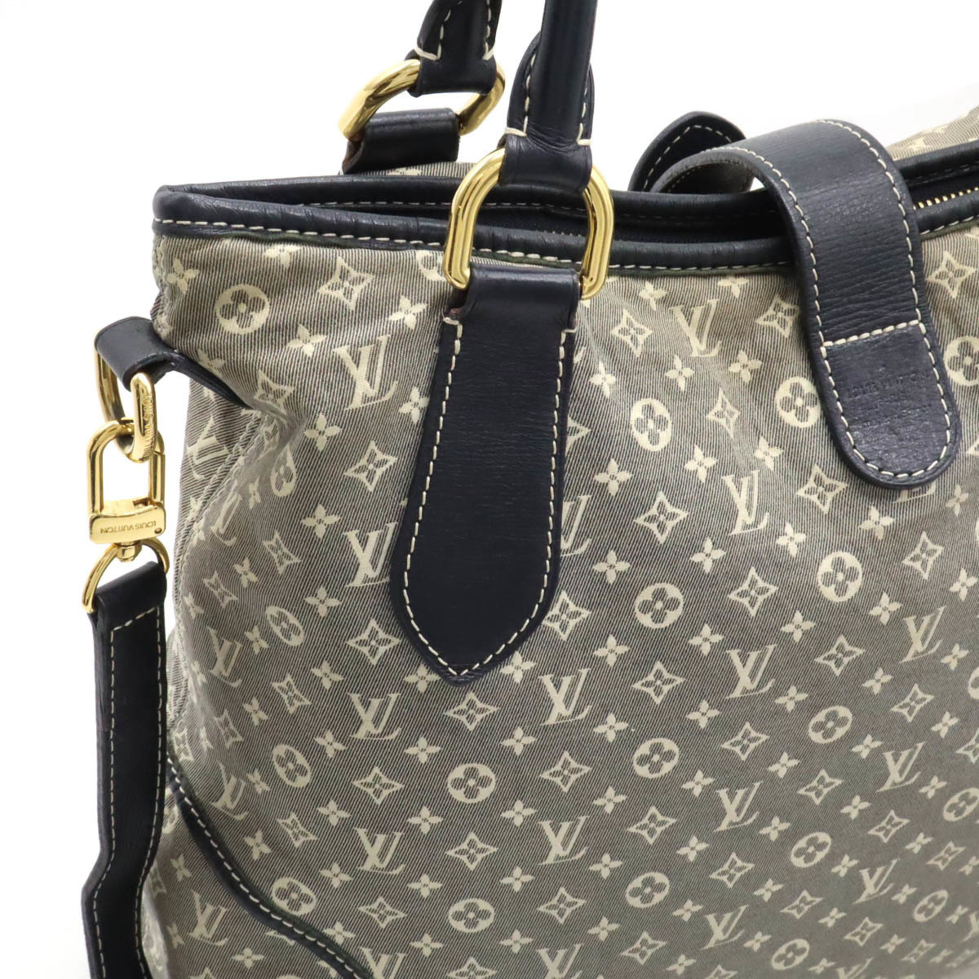 LOUIS VUITTON Louis Vuitton Monogram Idylle Elegy Tote Bag Shoulder Canvas Ankle Navy M56697