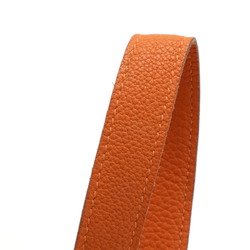 HERMES Hermes double ring belt leather orange