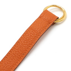 HERMES Hermes double ring belt leather orange