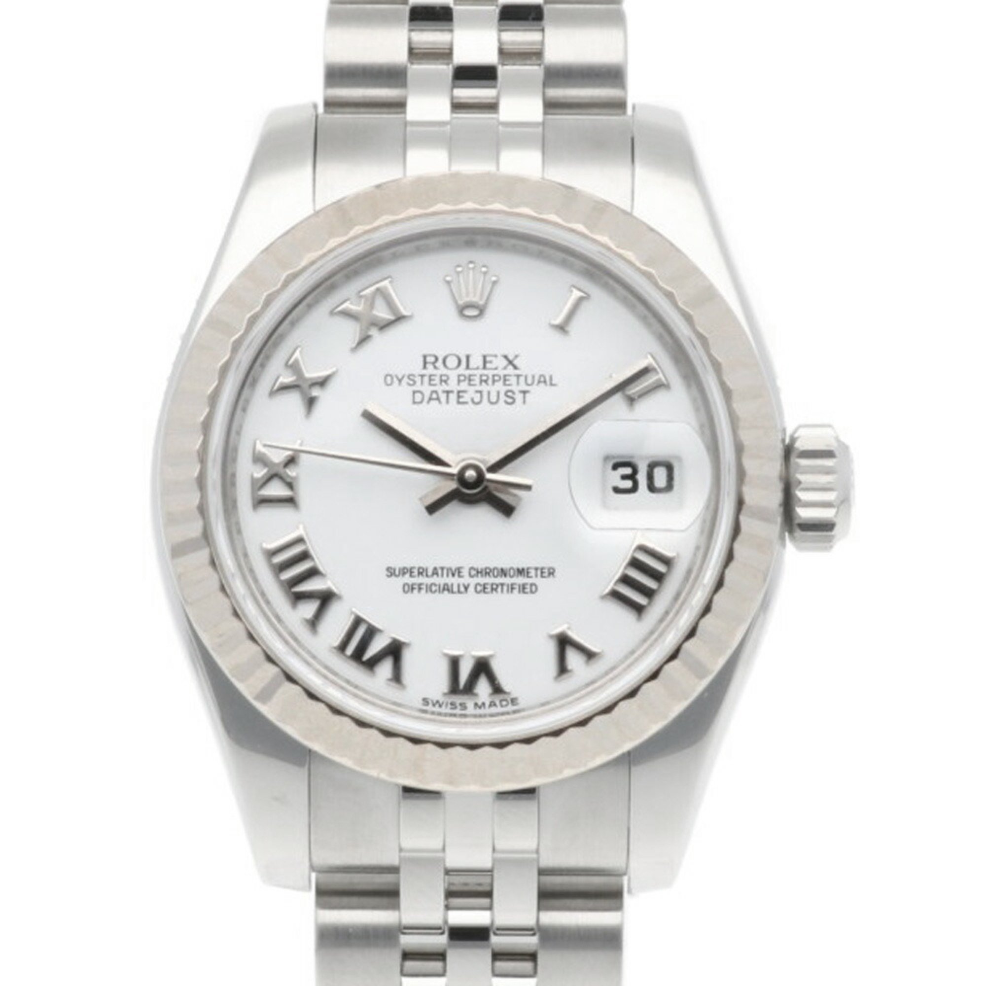 Rolex Datejust Oyster Perpetual Watch Stainless Steel 179174 Automatic Ladies ROLEX G Serial 2010 Model Roman Numerals Overhauled