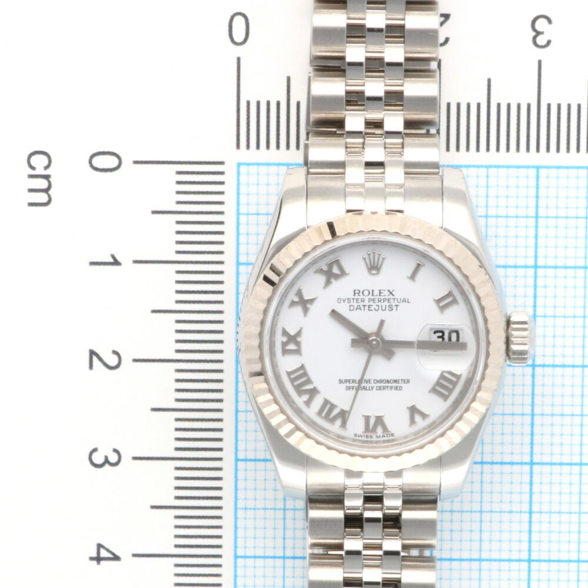 Rolex Datejust Oyster Perpetual Watch Stainless Steel 179174 Automatic Ladies ROLEX G Serial 2010 Model Roman Numerals Overhauled