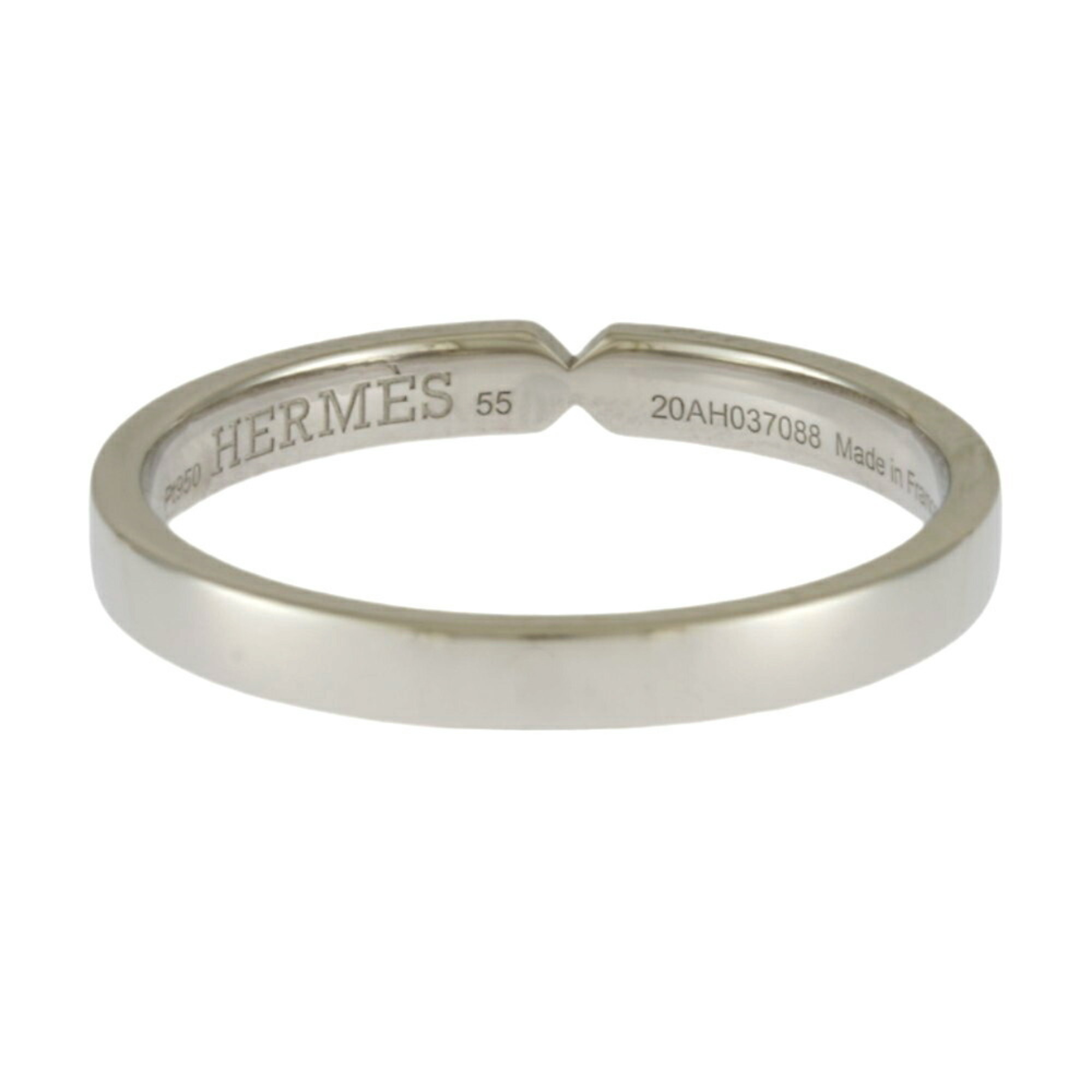 Hermes Everkelly Ring, Size 14.5, Pt950 Platinum, Women's, HERMES